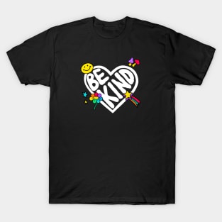 Be Kind Heart Lettering T-Shirt